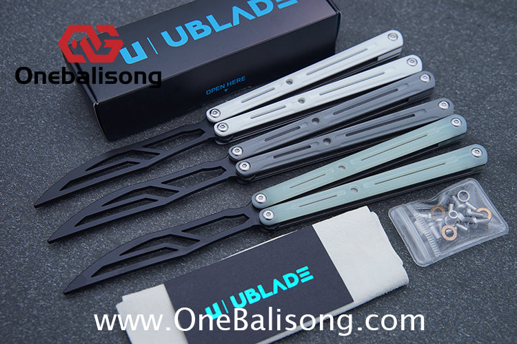 UBLADE Challenger Balisong Aluminum Alloy Handle Stainless Steel Blade Sandwich Structure Bushing