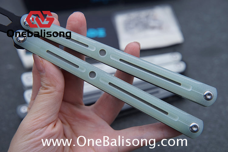 UBLADE Challenger Balisong Aluminum Alloy Handle Stainless Steel Blade Sandwich Structure Bushing
