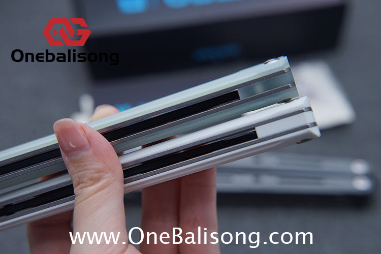 UBLADE Challenger Balisong Aluminum Alloy Handle Stainless Steel Blade Sandwich Structure Bushing