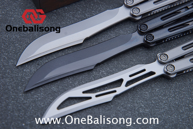 APOCALYPSE TIANQI Titanium Vixen V2 Balisong Clone Titanium Alloy Handle Stainless Steel Blade Bushing