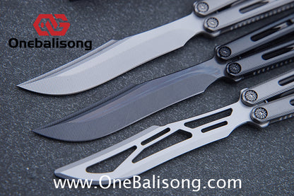 APOCALYPSE TIANQI Titanium Vixen V2 Balisong Clone Titanium Alloy Handle Stainless Steel Blade Bushing
