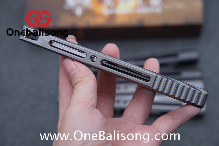 APOCALYPSE TIANQI Titanium Vixen V2 Balisong Clone Titanium Alloy Handle Stainless Steel Blade Bushing