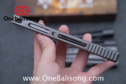 APOCALYPSE TIANQI Titanium Vixen V2 Balisong Clone Titanium Alloy Handle Stainless Steel Blade Bushing
