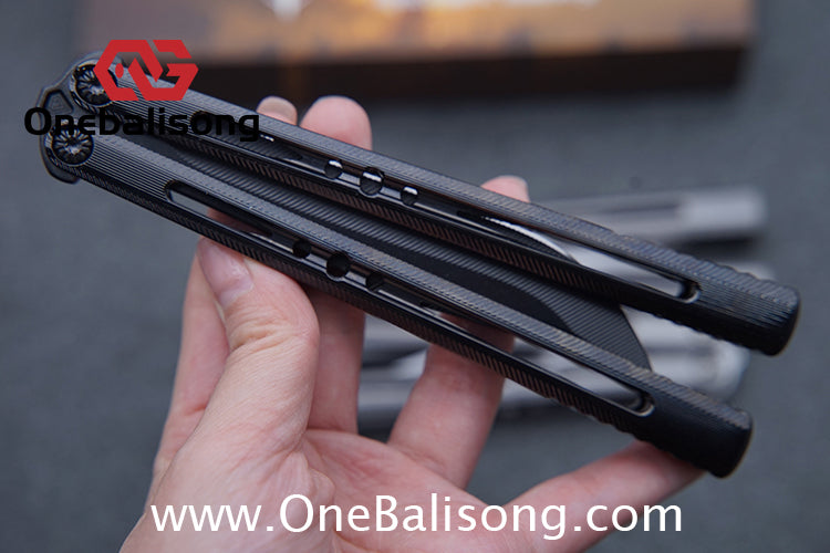 APOCALYPSE TIANQI Titanium Vixen V2 Balisong Clone Titanium Alloy Handle Stainless Steel Blade Bushing