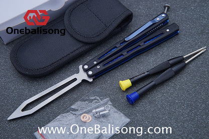 THEONE BM51 Balisong Clone Titanium Alloy Handle D2 Tool Steel Stainless Steel Blade Bushing