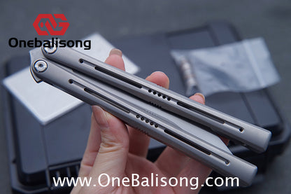 MORPH KNIVES Turbid v2 Original Balisong Ti-6AL-4V Titanium Alloy Handle CPM S35VN Stainless Steel Blade Bushing