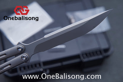 MORPH KNIVES Turbid v2 Original Balisong Ti-6AL-4V Titanium Alloy Handle CPM S35VN Stainless Steel Blade Bushing