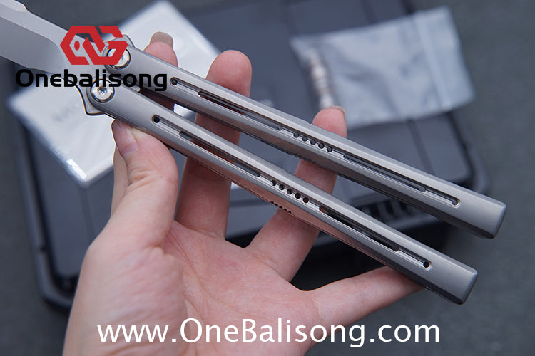 MORPH KNIVES Turbid v2 Original Balisong Ti-6AL-4V Titanium Alloy Handle CPM S35VN Stainless Steel Blade Bushing