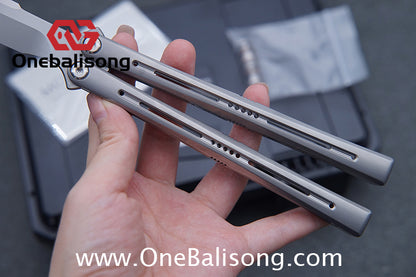 MORPH KNIVES Turbid v2 Original Balisong Ti-6AL-4V Titanium Alloy Handle CPM S35VN Stainless Steel Blade Bushing