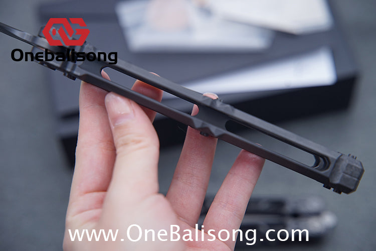 KIE Asmodade Original Balisong Titanium Alloy DLC Handle M390 Stainless Steel Blade Bushing