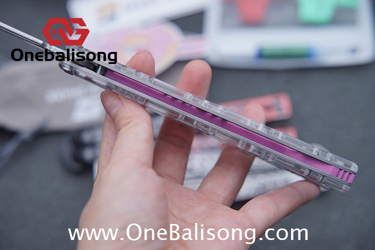 ARMED SHARK Transparent Acrylic Plate REP Balisong Clone 5CR15 Stainless Steel imported acrylic G10 integrated counterweight Bushings