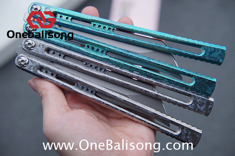 Baliplus Medusa Clone Balisong TC4 Titanium Alloy Handle VG10 Stainless Steel Blade Bushing