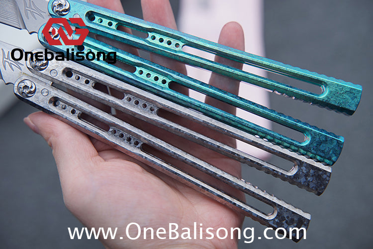 Baliplus Medusa Clone Balisong TC4 Titanium Alloy Handle VG10 Stainless Steel Blade Bushing