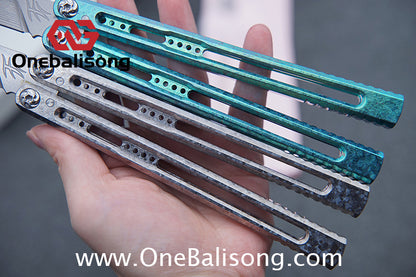 Baliplus Medusa Clone Balisong TC4 Titanium Alloy Handle VG10 Stainless Steel Blade Bushing