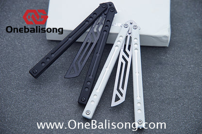 Baliplus Nautilus V1 Balisong Clone Aluminum Alloy G10 Patch Handle Stainless Steel Blade Bushing