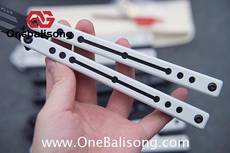 Baliplus Nautilus V1 Balisong Clone Aluminum Alloy G10 Patch Handle Stainless Steel Blade Bushing