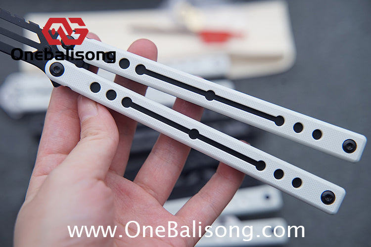 Baliplus Nautilus V1 Balisong Clone Aluminum Alloy G10 Patch Handle Stainless Steel Blade Bushing