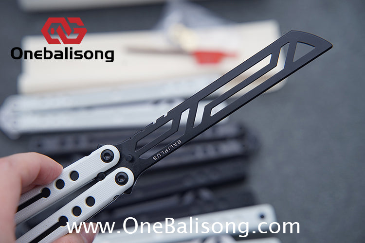 Baliplus Nautilus V1 Balisong Clone Aluminum Alloy G10 Patch Handle Stainless Steel Blade Bushing