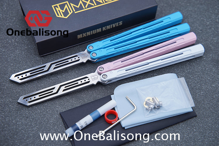 MXNIUM Skylark Balisong Aluminum Alloy Handle 9CR18MOV Stainless Steel Blade Bushing