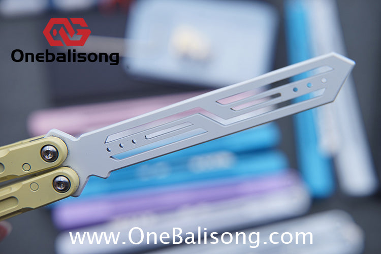 MXNIUM Skylark Balisong Aluminum Alloy Handle 9CR18MOV Stainless Steel Blade Bushing