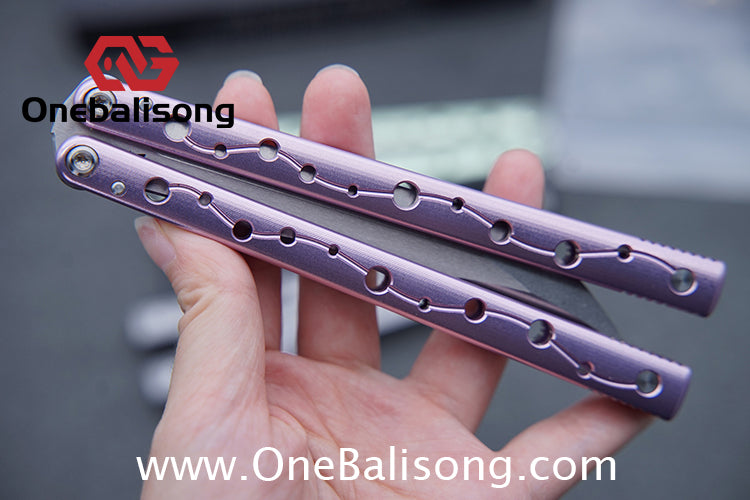 SYNC Ming Balisong Original 7075 Aluminum Alloy Handle Stainless Steel Blade Bushing