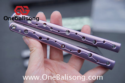 SYNC Ming Balisong Original 7075 Aluminum Alloy Handle Stainless Steel Blade Bushing