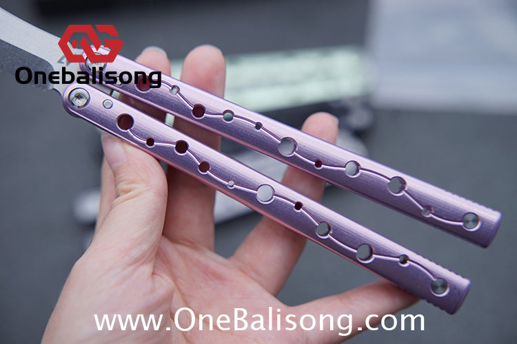 SYNC Ming Balisong Original 7075 Aluminum Alloy Handle Stainless Steel Blade Bushing