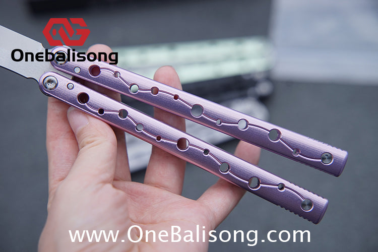 SYNC Ming Balisong Original 7075 Aluminum Alloy Handle Stainless Steel Blade Bushing