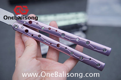 SYNC Ming Balisong Original 7075 Aluminum Alloy Handle Stainless Steel Blade Bushing