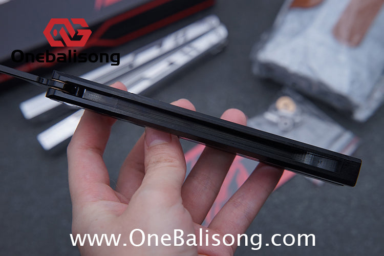 Once Alpha bone Balisong 7075 Aluminum Alloy Handle Stainless Steel Blade Bushings