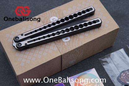 Gecko Viod Balisong Titanium Alloy Handle s35vn Stainless Steel Blade Bushing