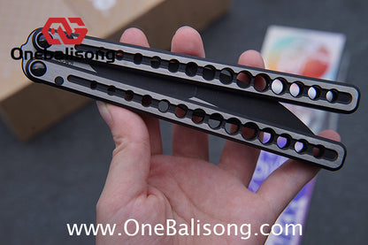 Gecko Viod Balisong Titanium Alloy Handle s35vn Stainless Steel Blade Bushing