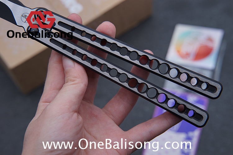 Gecko Viod Balisong Titanium Alloy Handle s35vn Stainless Steel Blade Bushing