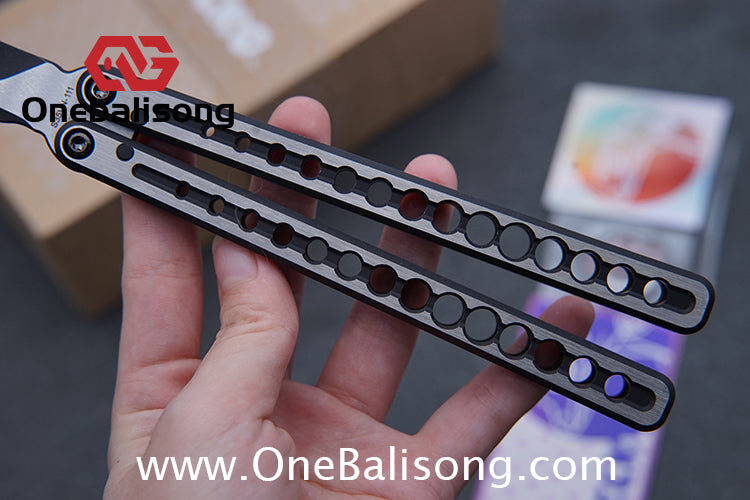 Gecko Viod Balisong Titanium Alloy Handle s35vn Stainless Steel Blade Bushing