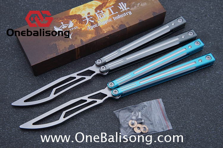 APOCALYPSE Tianqi Orion Balisong Clone 7075 Aluminum Alloy Handle Stainless Steel Blade Bushing