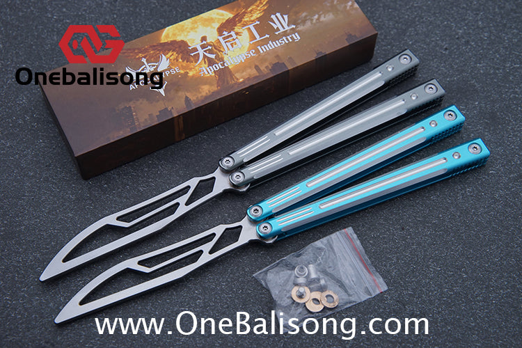 APOCALYPSE Tianqi Orion Balisong Clone 7075 Aluminum Alloy Handle Stainless Steel Blade Bushing