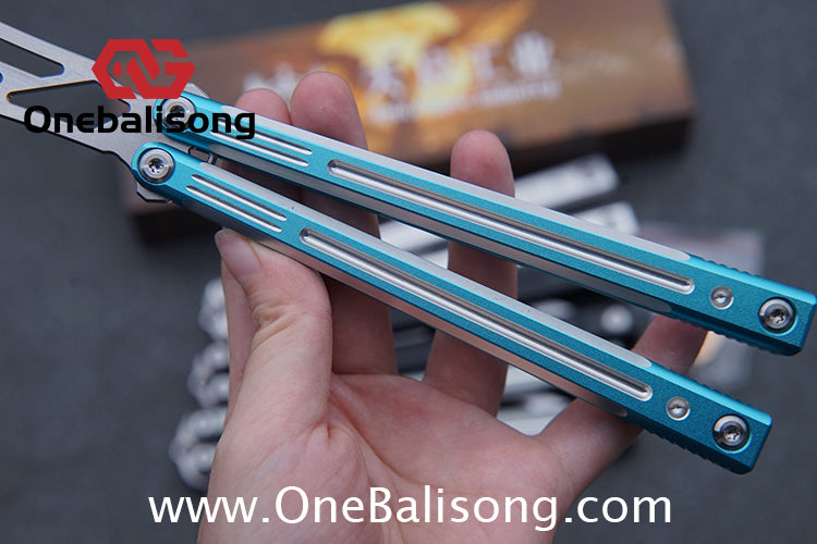 APOCALYPSE Tianqi Orion Balisong Clone 7075 Aluminum Alloy Handle Stainless Steel Blade Bushing