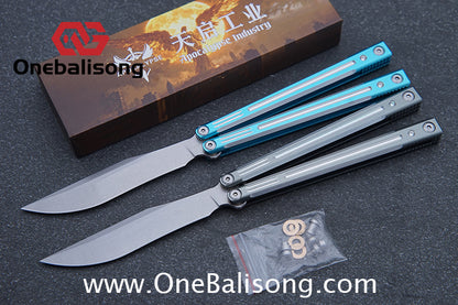 APOCALYPSE Tianqi Orion Balisong Clone 7075 Aluminum Alloy Handle Stainless Steel Blade Bushing