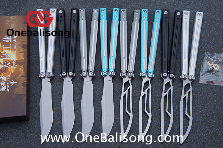 APOCALYPSE Tianqi Orion Balisong Clone 7075 Aluminum Alloy Handle Stainless Steel Blade Bushing