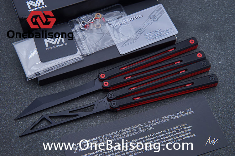 Performance Time Zero Lite Balisong 7075 Aluminium Alloy Handle 5cr15 MOV Stainless Steel Blade