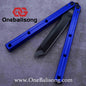 Baliplus Kraken Balisong Glossy clone Tanto/Bowie/Weekawk  live/Fake Blade Channel 7075 Aluminum Glossy Handle Bushings 9cr18