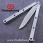 Baliplus Kraken Balisong Glossy clone Tanto/Bowie/Weekawk  live/Fake Blade Channel 7075 Aluminum Glossy Handle Bushings 9cr18