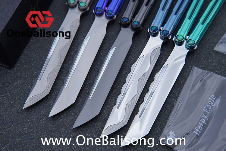 Harpy Eagle Original Balisong TC21 Titanium Alloy Handle M390 Stainless Steel Blade Bushing