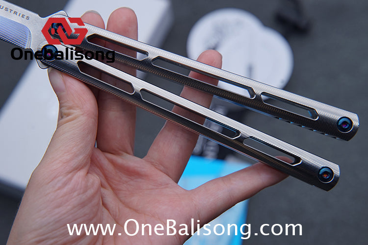 Blue River Tsunami Steel Screw Balisong Clone Tsunami V4 Titanium alloy handle VG10 blade Bushing