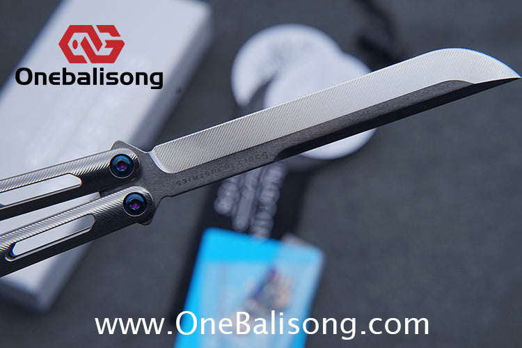 Blue River Tsunami Steel Screw Balisong Clone Tsunami V4 Titanium alloy handle VG10 blade Bushing