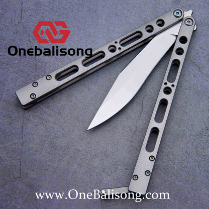 theone EX10 clone Titanium alloy-handle stainless steel blade Sandwich structure