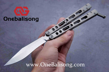 theone EX10 clone Titanium alloy-handle stainless steel blade Sandwich structure