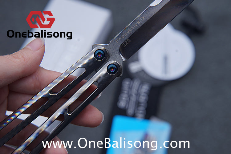 Blue River Tsunami Steel Screw Balisong Clone Tsunami V4 Titanium alloy handle VG10 blade Bushing