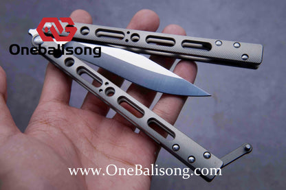 theone EX10 clone Titanium alloy-handle stainless steel blade Sandwich structure
