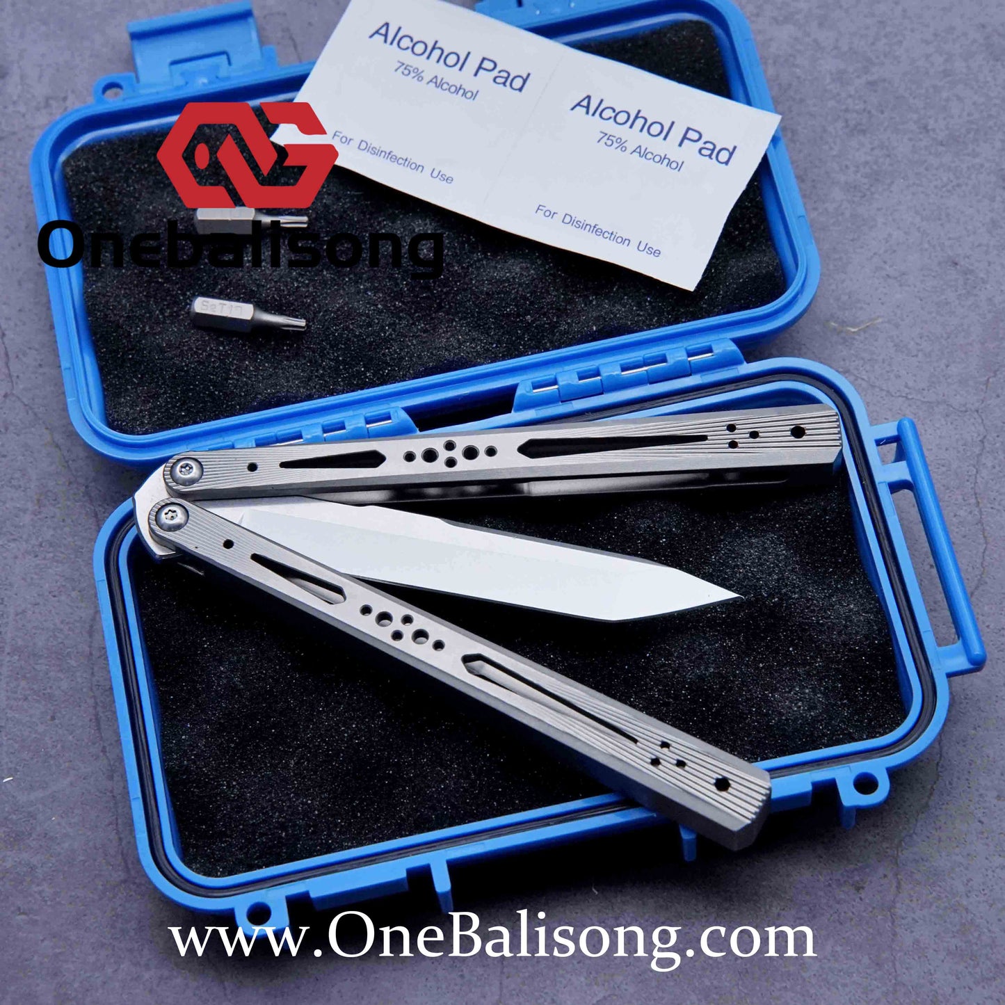 BaliX Titanium GA clone Titanium alloy handle stainless steel blade Bushing Balisong